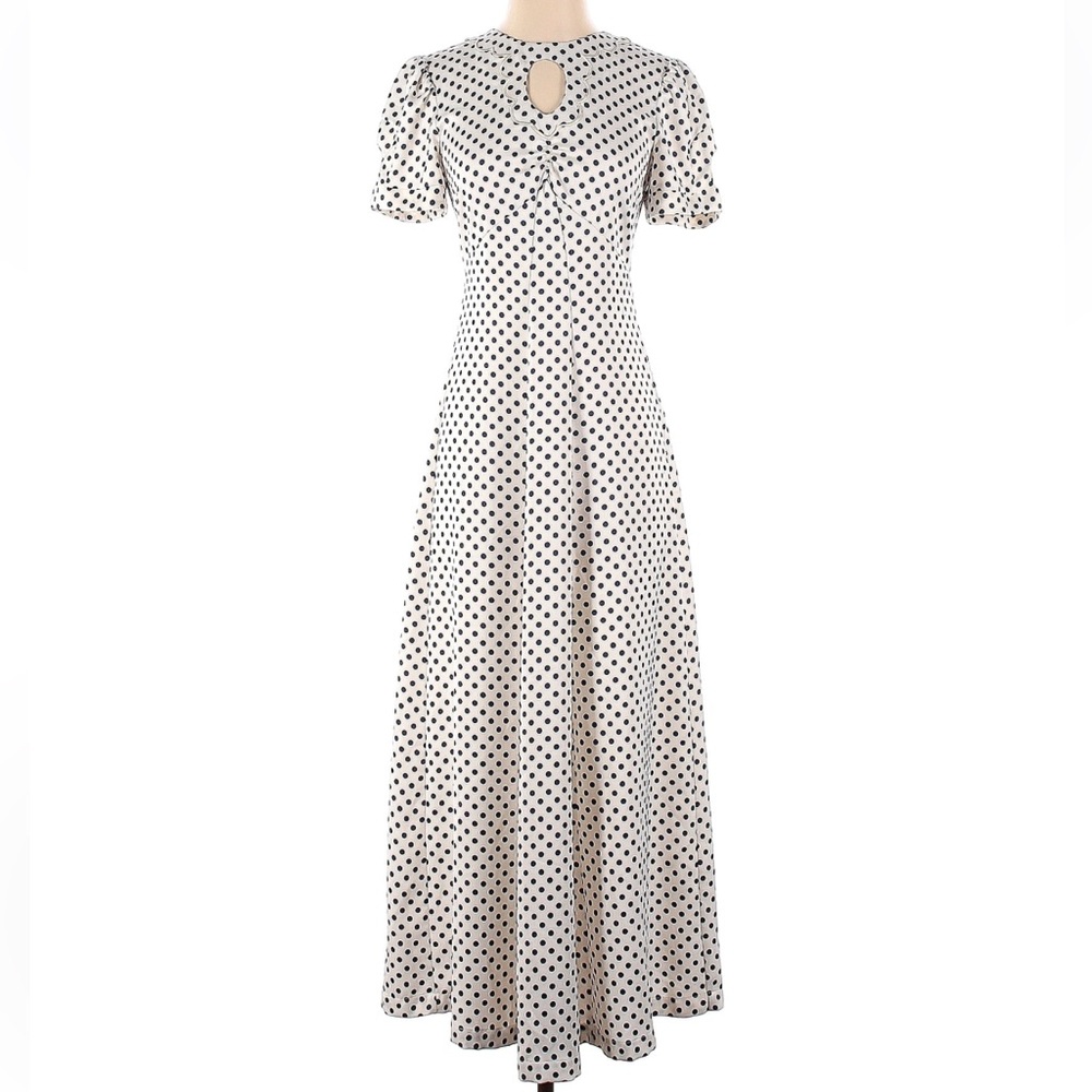 polkda dot alexa chung maxi dress